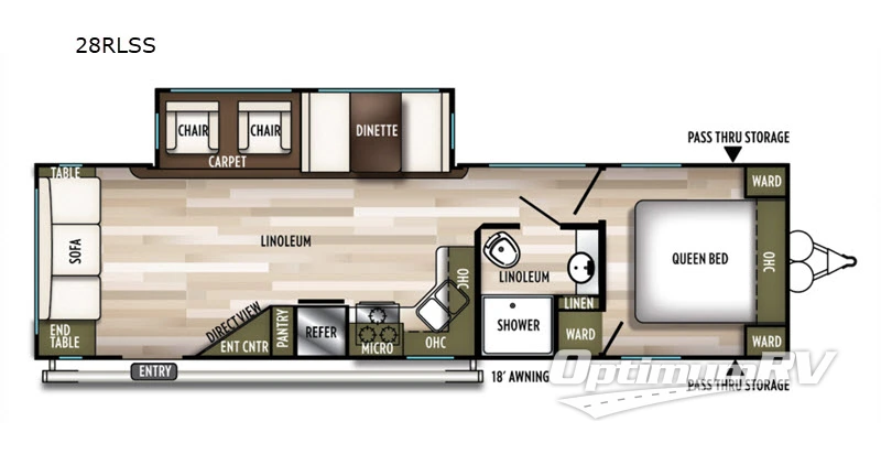 2019 Forest River Wildwood 28RLSS Floorplan Photo