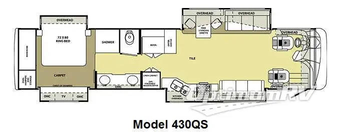 2011 Forest River Charleston 430QS Floorplan Photo