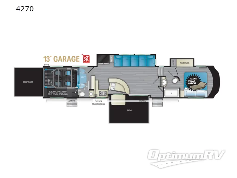 2021 Heartland Cyclone 4270 Floorplan Photo