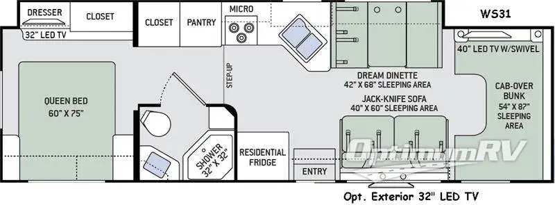 2016 Thor Quantum WS31 Floorplan Photo