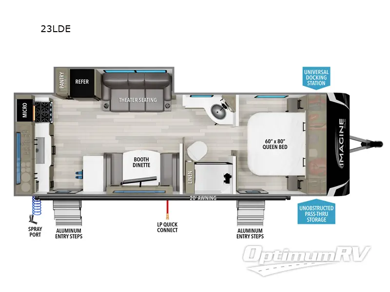 2024 Grand Design Imagine XLS 23LDE Floorplan Photo