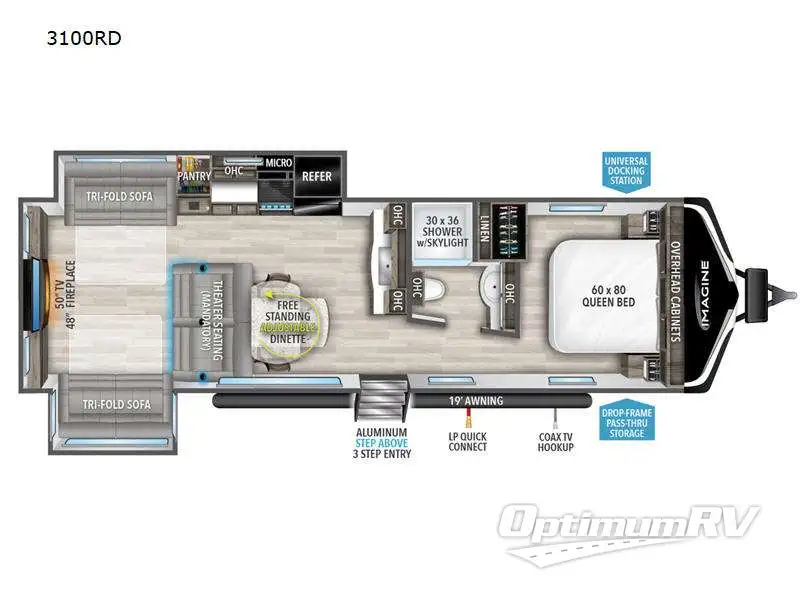 2023 Grand Design Imagine 3100RD RV Floorplan Photo