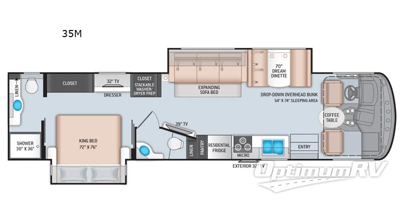 2021 Thor Windsport 35M RV Floorplan Photo