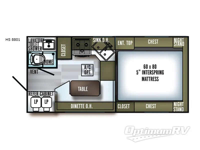 2018 Palomino Backpack Edition HS 8801 Floorplan Photo