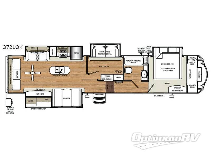 2018 Forest River Sierra 372LOK Floorplan Photo