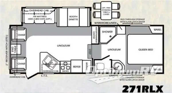 2012 Forest River Wildcat extraLite 271RLX Floorplan Photo