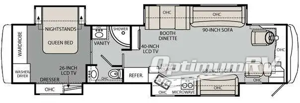 2011 Holiday Rambler Neptune 40PBQ Floorplan Photo