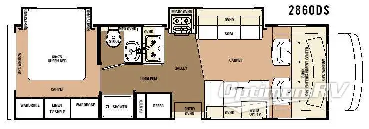 2008 Forest River Sunseeker 2860DS Floorplan Photo