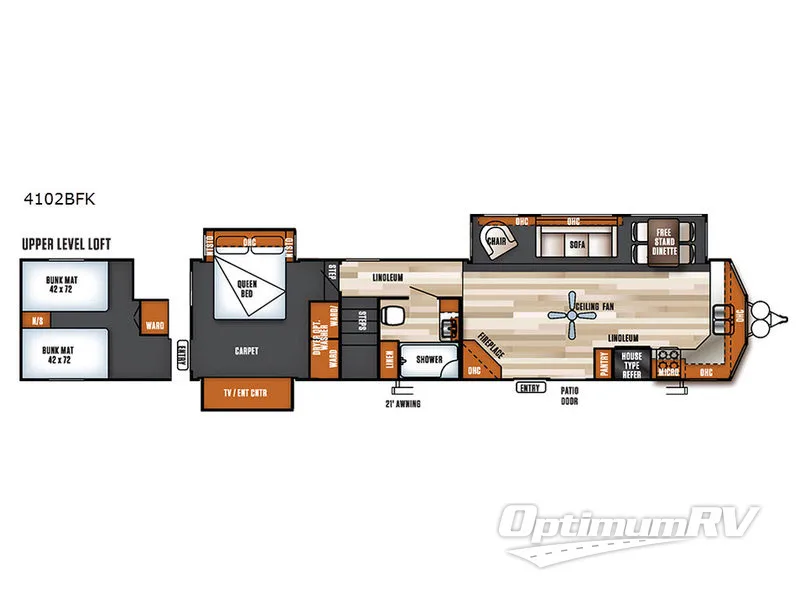 2018 Forest River Salem Villa Series 4102BFK Estate Floorplan Photo