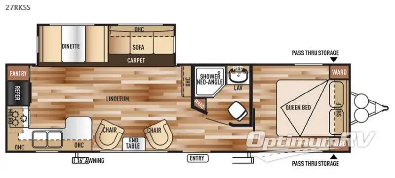 2015 Forest River Wildwood 27RKSS Floorplan Photo