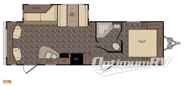 2015 CrossRoads Zinger ZT27RL RV Floorplan Photo