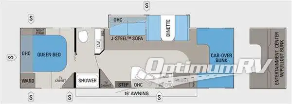 2013 Jayco Greyhawk 31FK RV Floorplan Photo