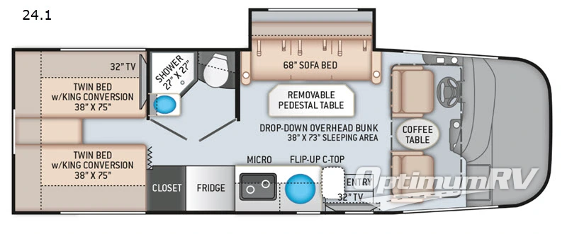 2021 Thor Vegas 24.1 Floorplan Photo