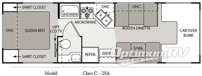 2011 Four Winds Chateau 28A Floorplan Photo