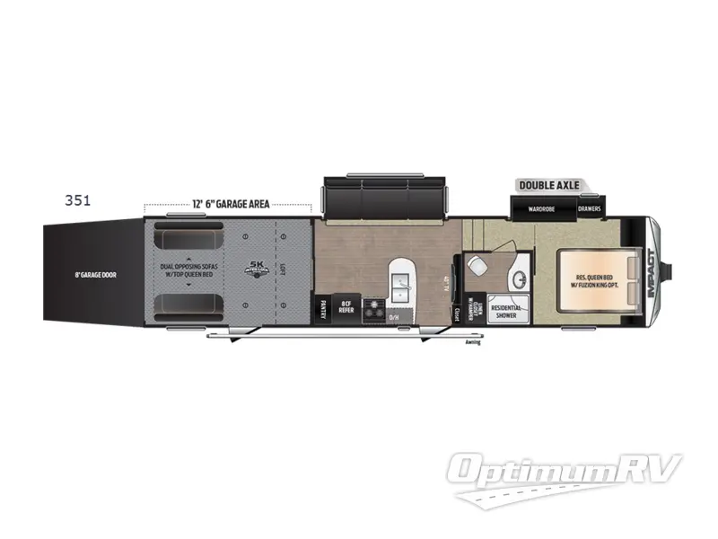 2018 Keystone Impact 351 RV Floorplan Photo