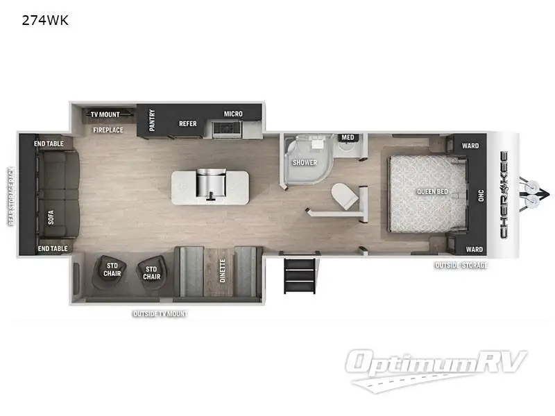2021 Forest River Cherokee 274WK Floorplan Photo