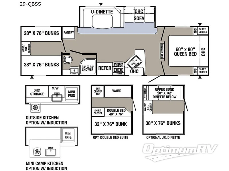 2018 Palomino Puma 29QBSS Floorplan Photo