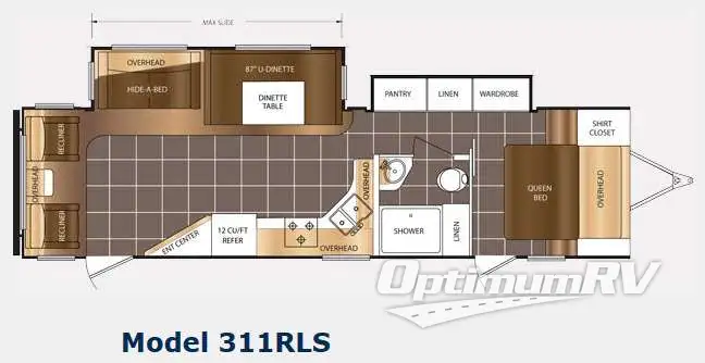 2015 Prime Time LaCrosse 311RLS Floorplan Photo