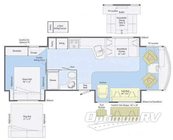2013 Itasca Sunova 33C RV Floorplan Photo