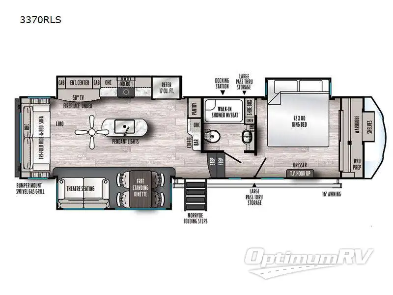 2023 Forest River Sierra 3370RLS RV Floorplan Photo