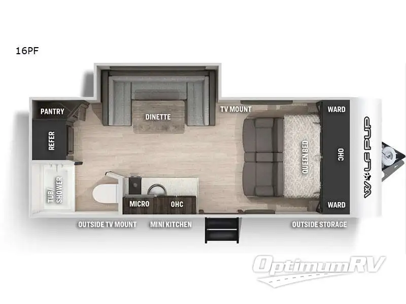 2021 Forest River Cherokee Wolf Pup 16PF RV Floorplan Photo