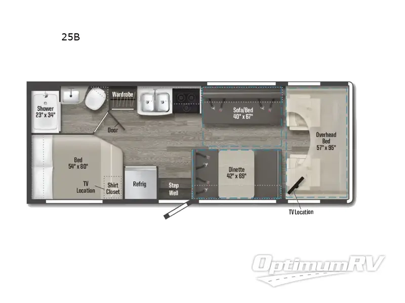 2025 Winnebago Minnie Winnie 25B RV Floorplan Photo