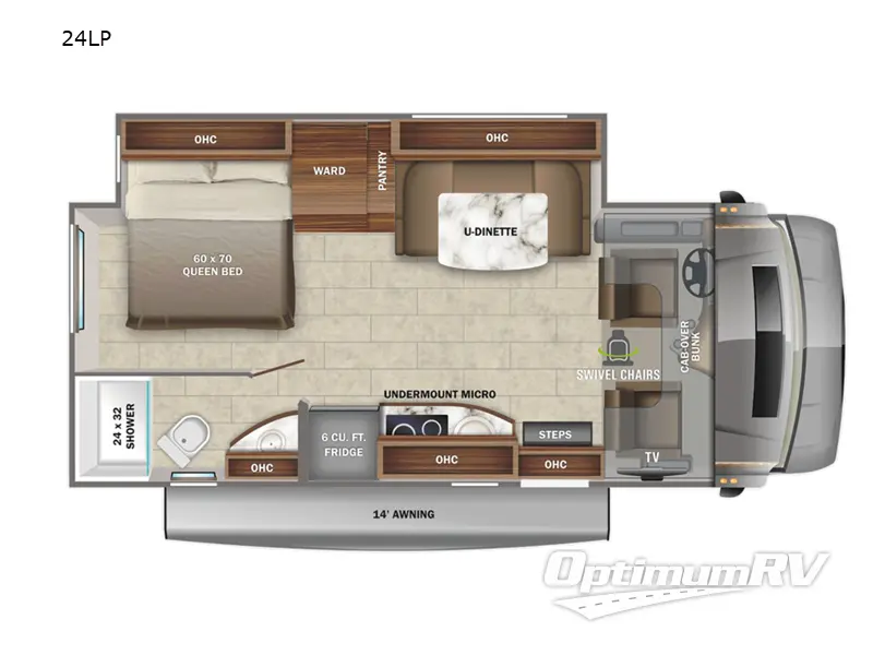 2022 Jayco Melbourne Prestige 24LP RV Floorplan Photo