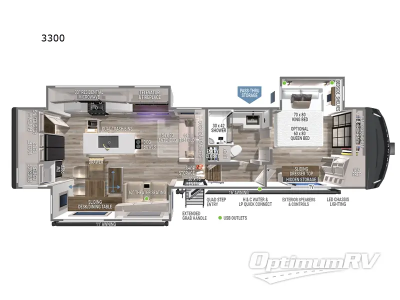 2025 Brinkley Model Z 3300 RV Floorplan Photo