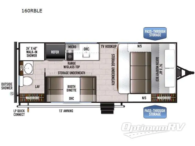 2023 East To West Della Terra 160RBLE Floorplan Photo