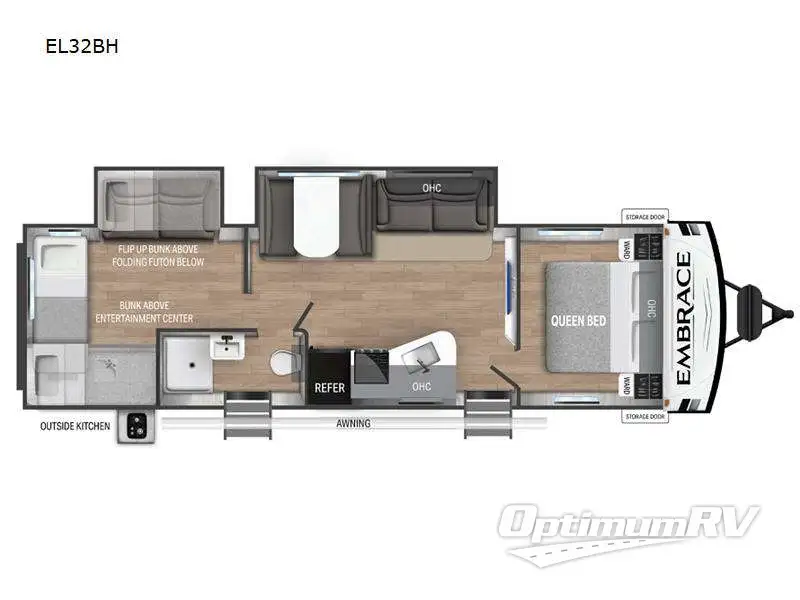 2025 Cruiser Embrace EL32BH RV Floorplan Photo