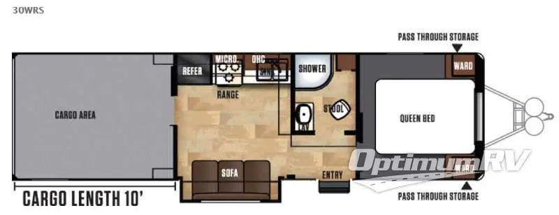 2017 Forest River Work and Play FRP Series 30WRS Floorplan Photo
