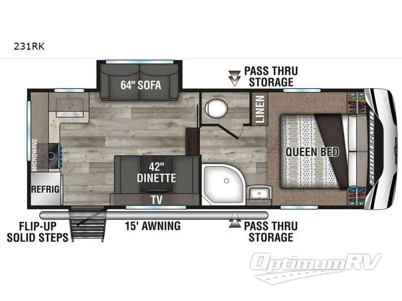 2021 KZ Sportsmen 231RK RV Floorplan Photo