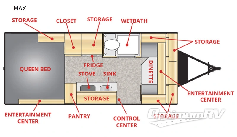 2020 Xtreme Outdoors Little Guy MAX Floorplan Photo