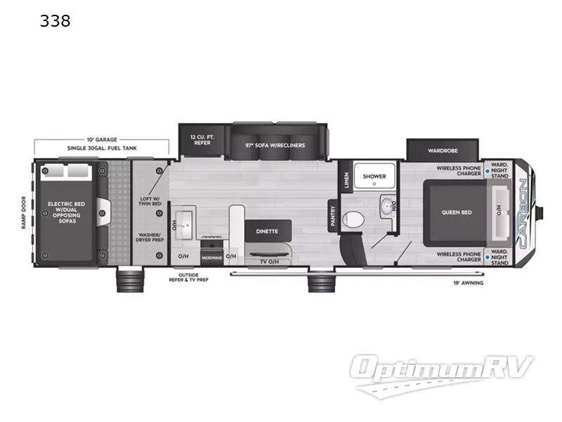 2022 Keystone Carbon 338 Floorplan Photo