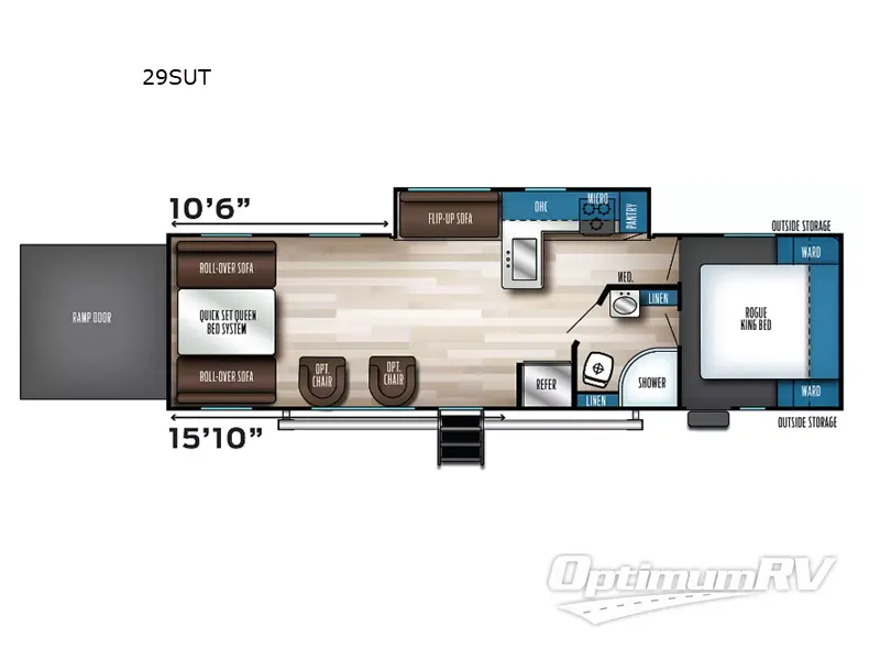 2024 Forest River Vengeance Rogue SUT 29SUT Floorplan Photo