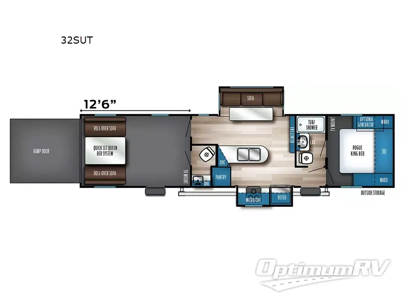 2024 Forest River Vengeance Rogue SUT 32SUT Floorplan Photo