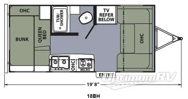 2013 Coachmen Apex Ultra-Lite 18BH RV Floorplan Photo