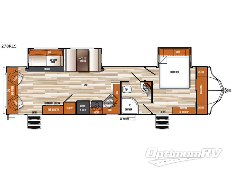 2018 Forest River Vibe 278RLS Floorplan Photo