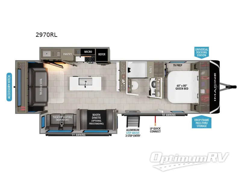 2026 Grand Design Imagine 2970RL Floorplan Photo