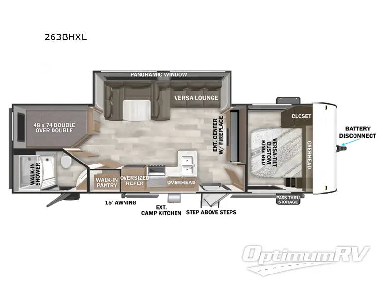 2025 Forest River Salem Cruise Lite 263BHXL Floorplan Photo