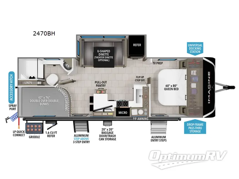 2026 Grand Design Imagine 2470BH Floorplan Photo