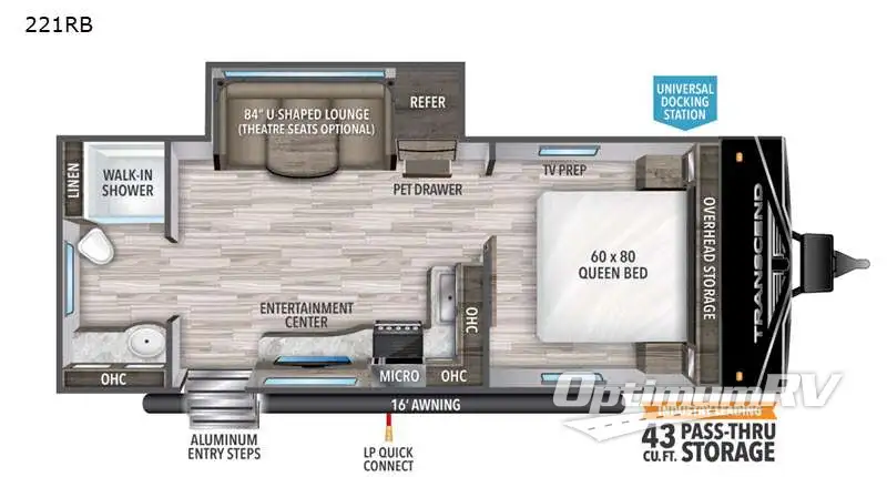 2021 Grand Design Transcend Xplor 221RB Floorplan Photo