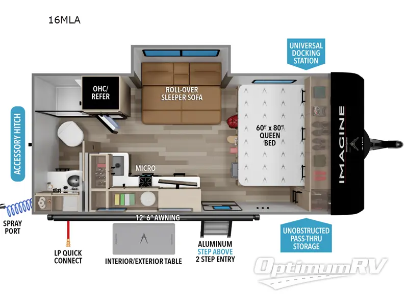 2026 Grand Design Imagine AIM 16MLA Floorplan Photo