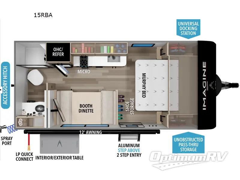 2026 Grand Design Imagine AIM 15RBA Floorplan Photo