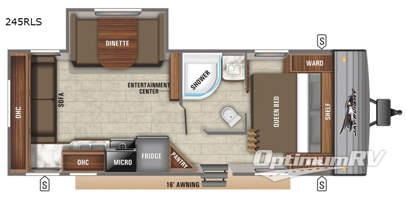 2020 Jayco Jay Flight SLX 8 245RLS RV Floorplan Photo