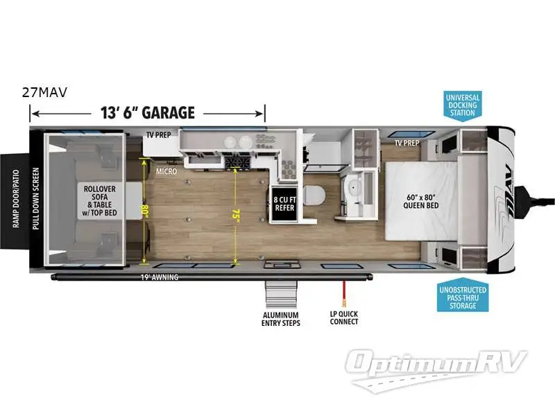 2027 Grand Design Momentum MAV 27MAV Floorplan Photo