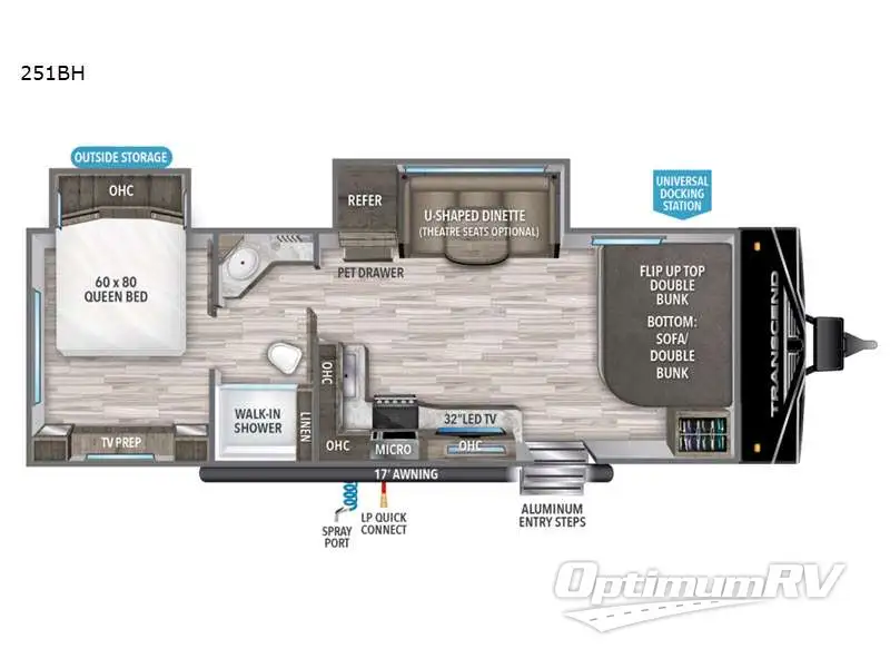 2022 Grand Design Transcend Xplor 251BH Floorplan Photo