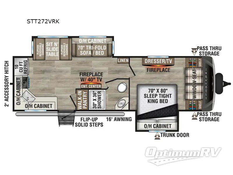 2027 Venture SportTrek Touring Edition STT272VRK Floorplan Photo