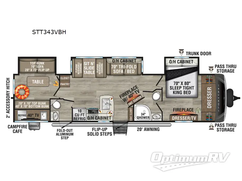 2027 Venture SportTrek Touring Edition STT343VBH Floorplan Photo