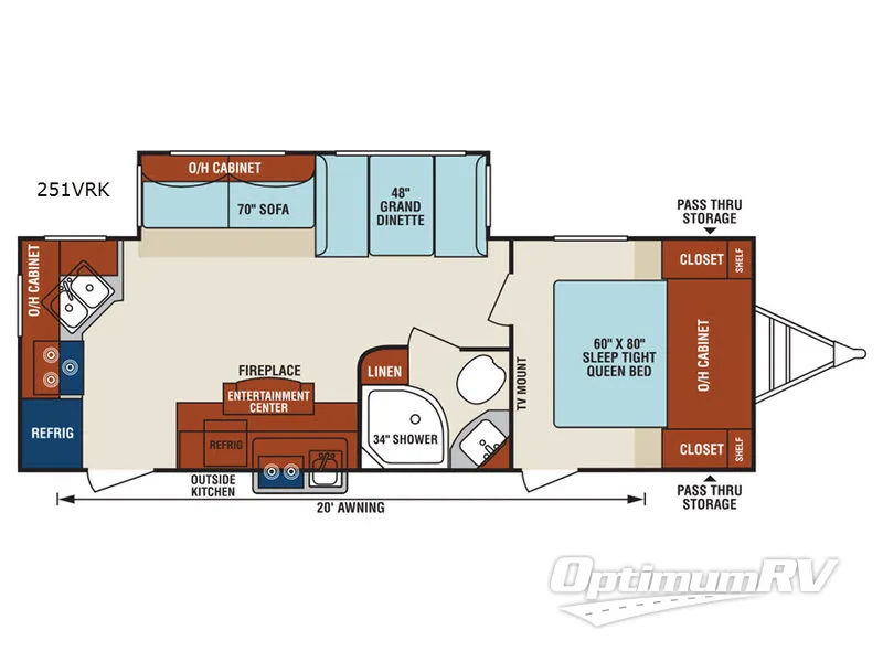 2018 Venture SportTrek 251VRK Floorplan Photo